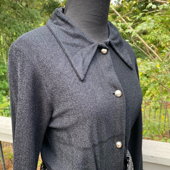 Vintage 60’s 70’s Black and White Maxi Dress - Picture 8 of 12